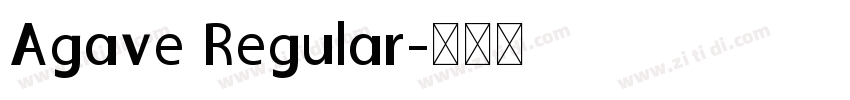 Agave Regular字体转换